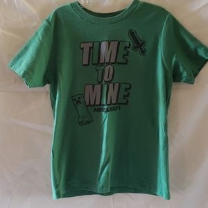 Minecraft little boy short sleeve shirt, green